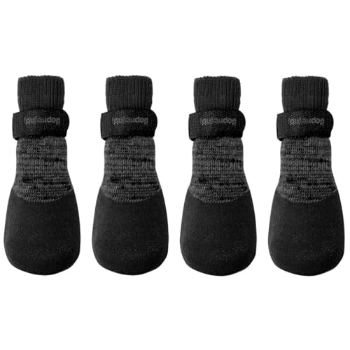 FouFou Dog FFD 82545 Heritage Rubber Dipped Socks 3 Hund Socken, L, schwarz von FouFou Dog