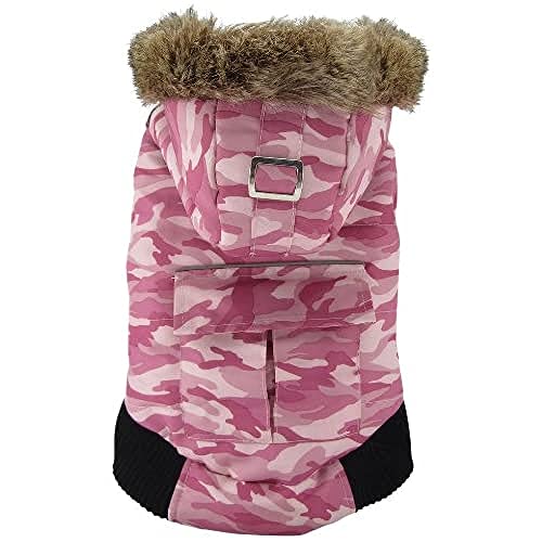 FouFou Dog FFDCFHP-XS Canada Fouse (Reversible) Camo Hood Top für Hund, XS, rosa von FouFou Dog