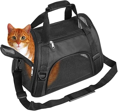 Haustier-Tragetasche, tragbare Katzen-Reisetasche nach Hause, von Fluggesellschaften zugelassene Duffle-Taschen, for kleine Hunde, Katzen und Welpen, Kleintiere von FouncY