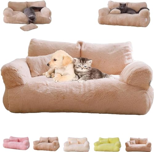 Hundebett cord Beruhigendes Haustiersofa, Haustiersofa, Haustierbett, beruhigendes Haustiersofa Slicier, beruhigendes Hundebett, flauschiges Plüsch-Haustiersofa, großes Haustier-Hundebett aus Memory-S von FouncY