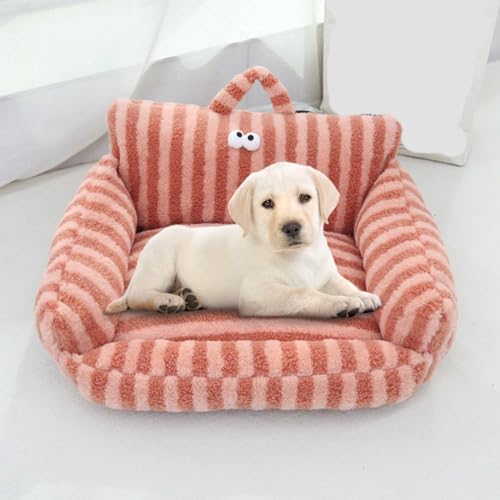 Hundebett cord Haustier-Couchbett, süße Katzen-Hunde-Sofabetten, -2024 neu- Waschbares Haustier-Couchbett, flauschiges Katzensofa mit rutschfester Unterseite, atmungsaktives, beruhigendes Bett for mit von FouncY