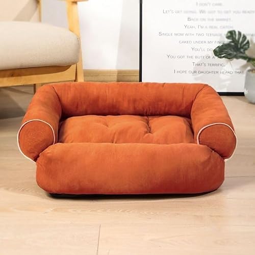 Hundebett cord Wildleder-Sofa-Hundebett 2023, mehrere Größen, orthopädisches Hundesofa, Memory-Schaum-Matratze, langlebiges, beruhigendes Hunde-Sofabett, weicher Schlaf, waschbares Hundebett mit rutsc von FouncY