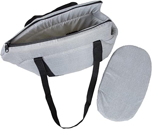 Hundesitz-Reise-Transporttasche mit bequemer Tragetasche mit Griff Atmungsaktiver Beutel for Haustiere for Wandern, Welpen, Kätzchen, kleine Hunde und Katzen(Gray,Small) von FouncY