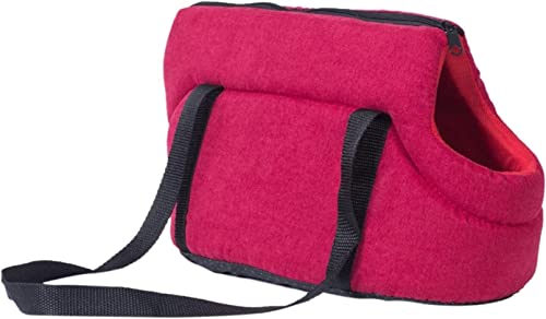 Hundesitz-Reisetasche mit Griff, Bequeme Zwingertasche, Handtasche, Käfig, Haustiertragetasche for Gehen, kleine Tiere, kleine Hunde, Katzen(Red,M) von FouncY