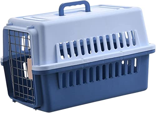 Tragbare Hunde-Reisehütte, Handtasche, Kiste, Tragenester, Käfig-Transportbox, Hartschalen-Transportbox for Katzen, kleine, mittelgroße Hunde, Kätzchen, Reisen im Freien, Heller Kaffee(Blue) von FouncY