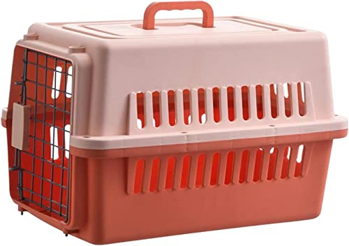 Tragbare Hunde-Reisehütte, Handtasche, Kiste, Tragenester, Käfig-Transportbox, Hartschalen-Transportbox for Katzen, kleine, mittelgroße Hunde, Kätzchen, Reisen im Freien, Heller Kaffee(Orange) von FouncY