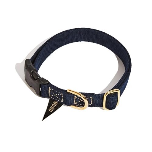 Found My Animal Klassisches Hundehalsband, Baumwolle, Marineblau von Found My Animal