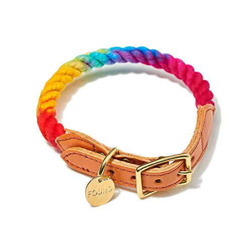 The Original Prismatic Ombre Halsband für Katzen und Hunde, Baumwollseil, Größe XS von Found My Animal