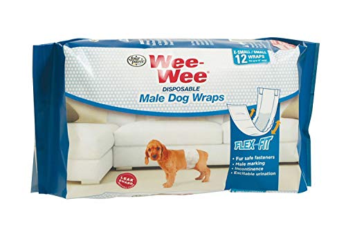 Four Paws Wee-Wee Einweg-Hundewickel, für Männer, Größe XS/S, 144 Karat, 12 x 12 Karat von Four Paws