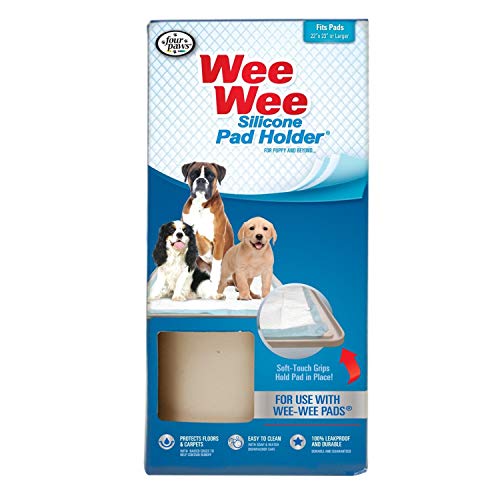 Four Paws Wee-Wee Silikon-Halter für Hunde und Welpen, waschbarer Hundeschutz, Töpfchentraining, Bodenschutz, 55,9 x 58,4 cm, 1 Stück von Four Paws