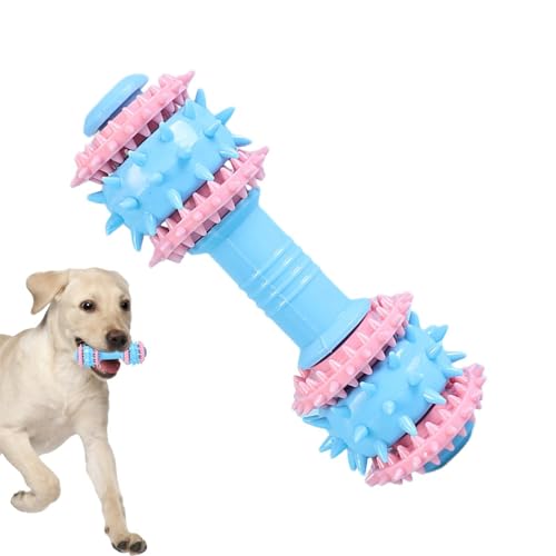 Fovolat Hundespielzeug zum Zahnen, unzerstörbares Quietschspielzeug, unzerstörbares Hundespielzeug, rutschfest, interaktiv, bunt, niedliche Beißringe für aggressive Kauer von Fovolat