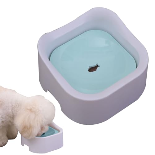Foway Anti-Spill-Wassernapf für Hunde - Schwimmender, auslaufsicherer Wassernapf für Hunde - Langsamer Futterspender für kleine, mittelgroße und große Hunde, Katzen, Wasserspender für Haustiere von Foway