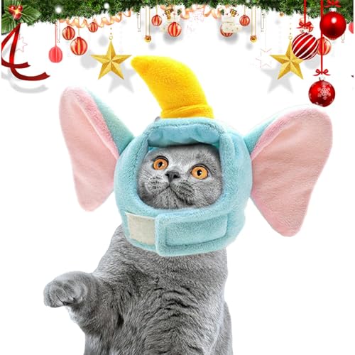 Foway Katzenhut Kopfbedeckung,Katzenkostümhut, Katzenkostüm Halloween Accessoire Kopfbedeckung, Weihnachtskätzchen-Kostüm-Kopfbedeckung, Hundekatze-Weihnachts-Rentier-Geweih-Stirnband für Zuhause von Foway