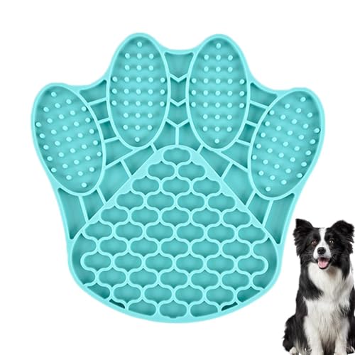 Foway Leckmatte | Slow Feeder Hunde-Silikon-Rutschmatte in Krabbenform,Hunde-Puzzle-Anreicherungsspielzeug, Leckkissen für Hunde zum Baden, Fellpflege, zur Linderung von Ängsten von Foway