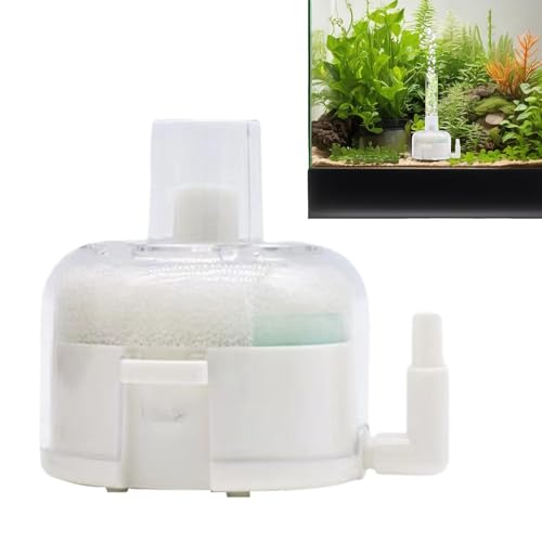 Foway Mini-Aquarium-Schwammfilter, Aquarium-Filter - Tauchfähige Aquariumfilter mit Ausströmerstein | Fördert die Sauerstoffzirkulation, abnehmbar, kompakte Größe für Aquarien bis zu 5 Gallonen von Foway