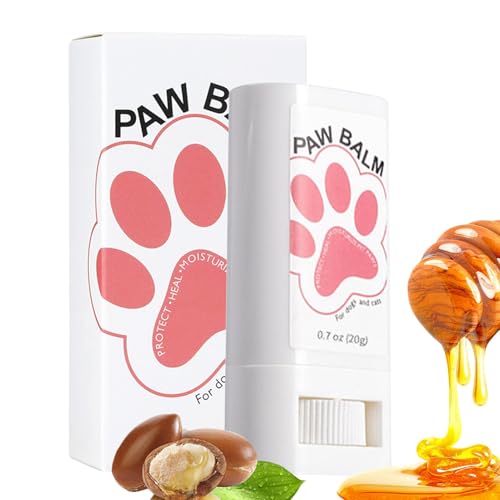 Foway Pfotenbalsam, Hundepfotenwachs,Natürliche Cremebutter für Katzen- und Hundepfoten - 20 g natürlicher, feuchtigkeitsspendender Pfotenbalsam für Hunde und Katzen. Schützt vor Rissen und Wunden und von Foway