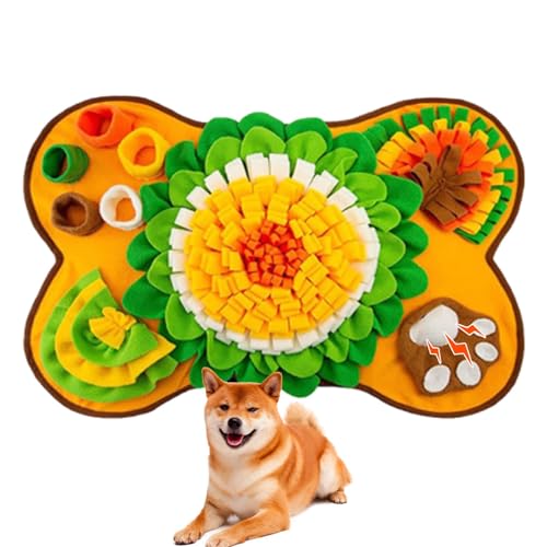 Foway Schnüffelmatte für Hunde, Nasenarbeitsmatte für Hunde | Interaktives Puzzle-Spielzeug für Katzen und Hunde,63,5 x 43,2 cm großes Schnüffelpad für langsames Fressen für Welpen, Futtermatten für von Foway