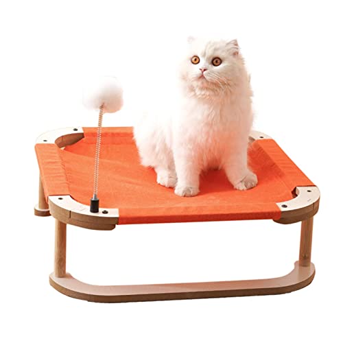 Fowybe 5 Pcs Abnehmbares Katzen-Hängemattenbett | Loungebett für Katzen | Erhöhtes Katzenbetthaus, universell abnehmbar, atmungsaktiv, Haustier-Hängematten, Bett für kleine Katzen, Hunde, langlebig von Fowybe