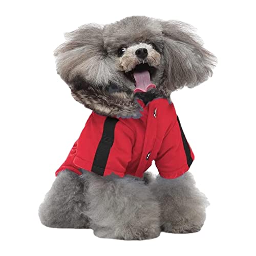 Fowybe Katze Hund Hündchen Daunenjacke, Kleine Hunde Mantel gemütlich warm Hoodie Haustierbekleidung, Winddichte Hunde-Winterweste Super warme Polarfleece-Hundewinterkleidung mit glattem von Fowybe