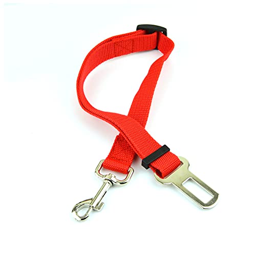 Seil Haustier Haustier Auto Sicherheitsgurt Nylon Haustiere Hundekatze Sitz Bleileine Kabelbaum for Welpen Kätzchen Fahrzeug Sicherheit Leine 65cm Einstellbar Haustierleine Mit (Color : Red, Size : von FrEshn