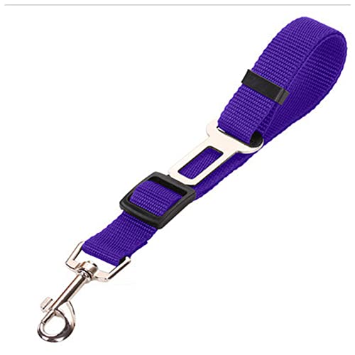 Seil Haustier Haustier liefert Hundekatze Auto Sitzgürtel Bleileine Nylon Sterbar for Pitbull Welpen Kätzchen Katze Teddy Pet Zubehör Reiseclip Haustierleine Mit (Color : Purple, Size : 45-72cm widt von FrEshn