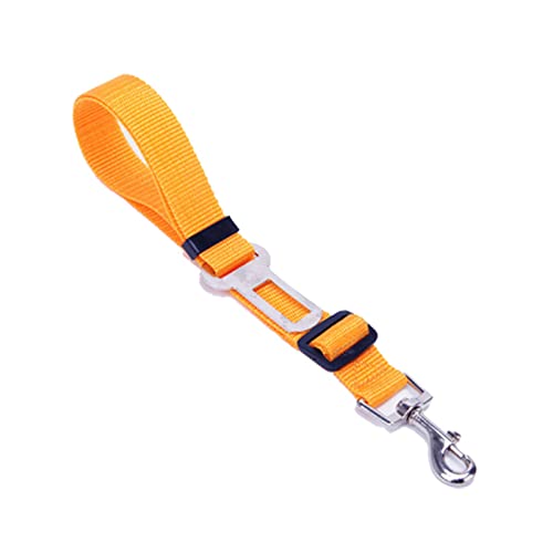 Seil Haustier Nylon Einstellbarer Hundesitzgürtel Multicolor Travel Hunde Leine for Welpenkatze Große Hund Auto Sicherheitsgurt Haustier Zubehör Produkte Mops Haustierleine Mit (Color : Yellow, Size von FrEshn