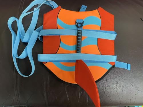 Fragralley Shark Fin Hundeschwimmweste, hoher Auftrieb mit reißfestem Nylon & Polyurethan-Schaum für Schwimmen, Bootfahren und Wassersport im Freien von Fragralley