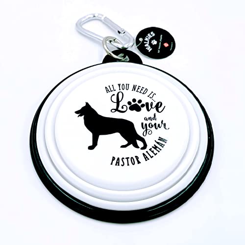 Faltbare Reiseschüssel für Hunde All You Need is Love and Your (deutscher Schäferhund) von Framan