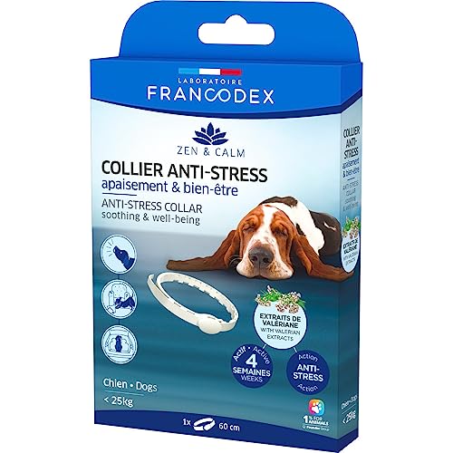 Francodex Anti-Stresshalsband 60 cm, beruhigt und wohltuend für Hunde von Francodex