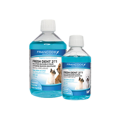 Francodex Fresh Dent 2 in 1 Maulwasser - 2 x 500 ml Francodex Fresh Dent 2 in 1 Maulwasser - 2 x 500 ml von Francodex