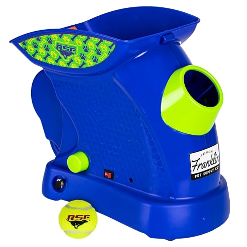 Franklin Pet Supply Ready Set Apportieren Mini Automatischer Tennisball Launcher Hundespielzeug - Elektronischer Mini-Tennisballwerfer zum Apportieren + Spielzeit - Startet bis zu 12 m - Interaktives von Franklin Sports