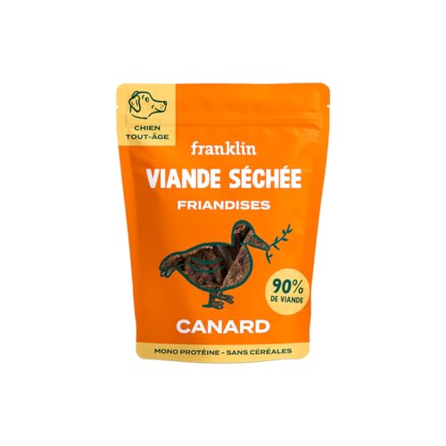 Franklin – Leckerli für Hunde – Trockenfleisch zum Kauen – Reich an Enten – Getreidefrei – 100 g von Franklin