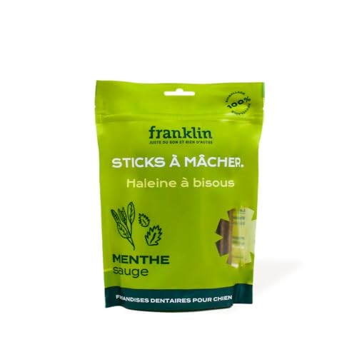 Franklin - Zahnnahrung für Hunde – Kau-Stick mit 30 % Minze – frischer Atem – 250 g von Franklin