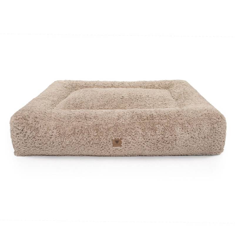 Frau Frauchen Hundebett Letto Curly Sand L - 90x120cm von Frau Frauchen