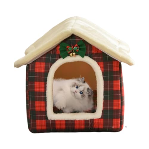 Cat Bed Hideaway Cave | Cozy Pet Cave Enclosed House for Small Animals | Warm Cat Dome Bed for Kittens | Comfortable Indoor Dog House, Winter Sleep and Relaxation von Fravsiu