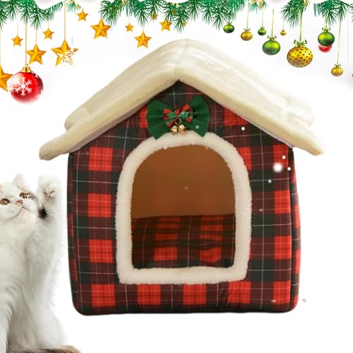 Cat Bed Hideaway Cave | Cozy Pet Cave Enclosed House for Small Animals | Warm Cat Dome Bed for Kittens | Comfortable Indoor Dog House, Winter Sleep and Relaxation von Fravsiu