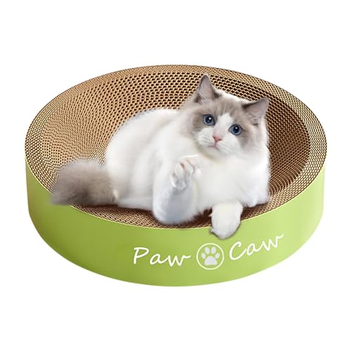 Cat Claw Board | Corrugated Scratch Pad Round Scratching Board | Round Scratching Pad and Lounge Bed | Cat Scratch Pad | Sustainable Recycled Supplies for Your Feline Friends von Fravsiu