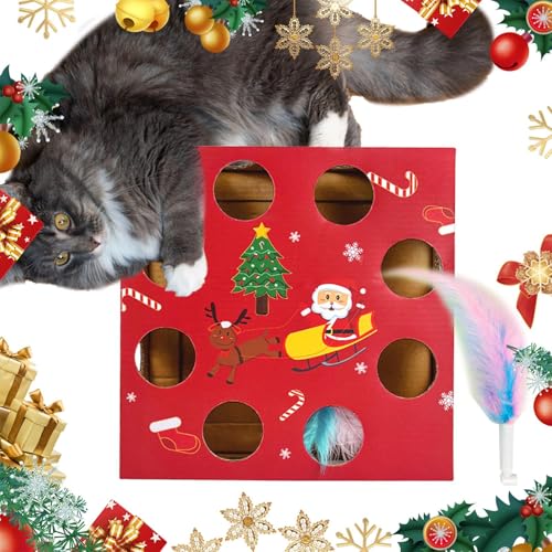 Cat Toys for Indoor Cats, Indoor Cat Toys, Automatic Cat Toy, Feather Rotation Toy, Engaging Automatic Cat Toys Interactive Puzzle Toys for Smart Indoor Cats 25x25x7cm/9.84x9.84x2.76 von Fravsiu