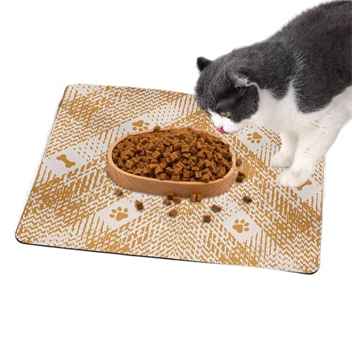 Dog Feeding Mat, Waterproof Pet Placemat, Absorbent Feeding Mat, Anti-Slip Pet Bowl Mat, Non-Slip Dog Mat, Cat Food Placemat, Quick Dry Pet Mat, Dog Water Dispenser Mat, Pet Mat for Floors von Fravsiu