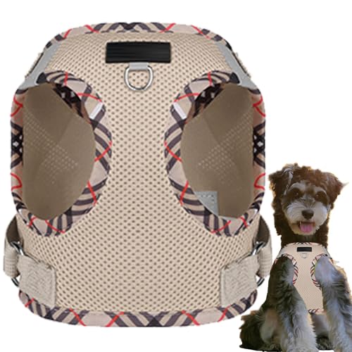 Dog Harness for Small Dogs, Adjustable Soft Breathable Vest with Reflective Strips and Tracker Slot, Comfortable Harness for Small Breeds, Perfect for Walking, Running, and Outdoor Adventures von Fravsiu