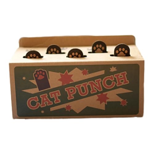 Fravsiu Kitten Whack Mole Spielzeug, Cat Whack Mole Spiel | Interaktives Box-Mäuse-Fangspiel,Katzen-Anreicherungsspielzeug, interaktives Box-Mäuse-Fangspiel, lustiges, verschleißfestes interaktives von Fravsiu