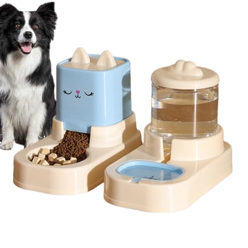 Fravsiu Pet Feeder, Cat Automatic Feeder, Pet Feeders for Cats Automatic, Auto Fill Water Bowl, Cat Water Dispenser, Pet Feeding Station, Anti-Slip Pet Waterer, Large Capacity Water Bowl for Pets von Fravsiu