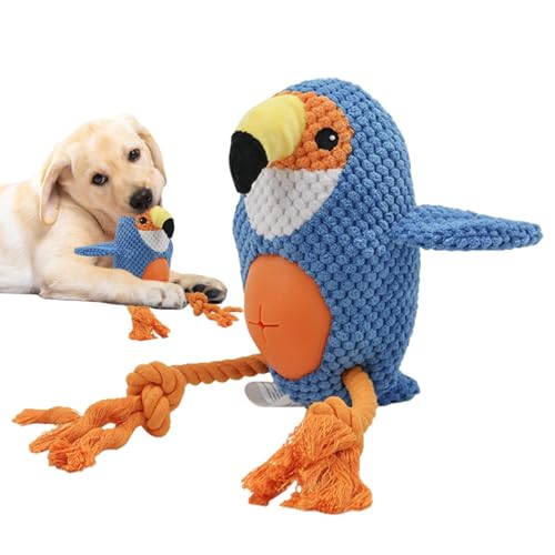 Fravsiu Stuffed Parrot Dog Toy | Snuffle Chew Puzzle Treat Dispensing Toy With Squeaker | Engaging Stuffed Parrot Toy for Dogs, Interactive Dog Puzzle Toy for Medium and Large Dogs von Fravsiu