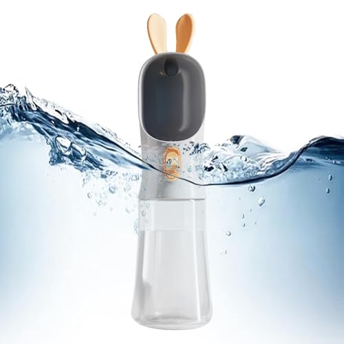 Haustier-Wasserflaschenspender, Reise-Haustier-Wasserflasche, Haustier-Reise-Wasserflasche | Haustier-Wasserflasche mit integriertem Futterbehälter | Outdoor-Trinkfutterspender für Welpen | Reisetier von Fravsiu