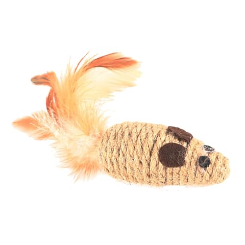 Interactive Cat Toy, Squeaky Mice Toy, Feather Cat Toy, Cat Enrichment Toys, Elastic Cat Toy, Small Cat Toy, Interactive Feather Toy, Cat Squeaky Toy, Feather Mice Toy, Soft Mice Toy for Cats von Fravsiu