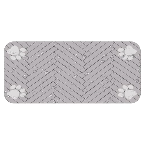 Pet Feeding Mat | Absorbent Anti Slip Cat Bowl Pad | Protect Your Floors with This 23.6 x 35.4 Inch Pet Placemat for Dogs and Cats | Ideal for Feeding Areas at Home von Fravsiu