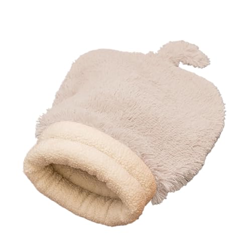 Winterliche gemütliche Katzenbetthöhle | Bequemer Kuschelsack für Katzen | Gemütliche Winter-Katzenbetthöhle zum Kuscheln | Selbstwärmendes Höhlenbett, ideal für Katzen und kleine Hunde zum Schlafen u von Fravsiu