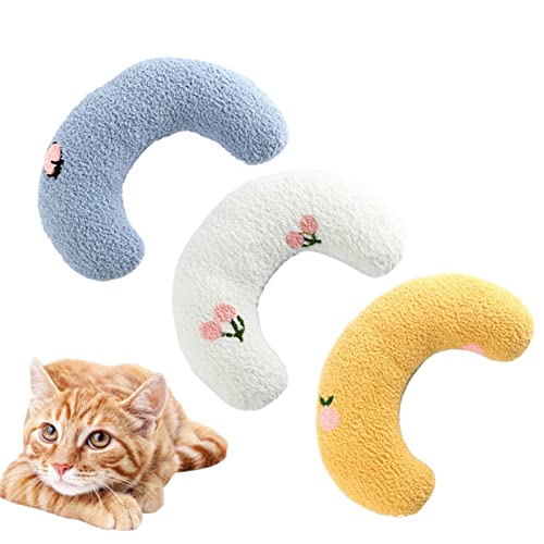 Frdun Hübsches gemütliches Kissen, U-förmiges Nackenstützkissen, ultraweiches, flauschiges Haustier, beruhigendes kleines Spielzeug, multifunktionales Katzenkissen für kleine Hunde, Katzen, Haustiere von Frdun