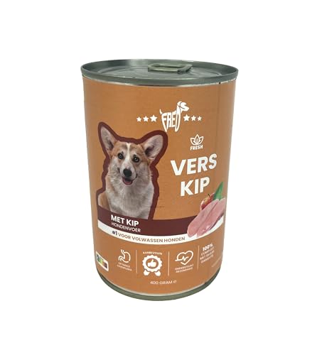 Freds 12x400 gr blik vers kip hondenvoer von Freds