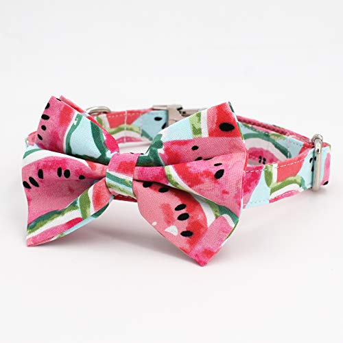 Hundehalsband mit Fliege, Wassermelonen-Motiv, Rosa von Free Sunday